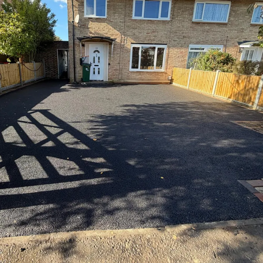 After: tarmac driveway on a semi-detached house